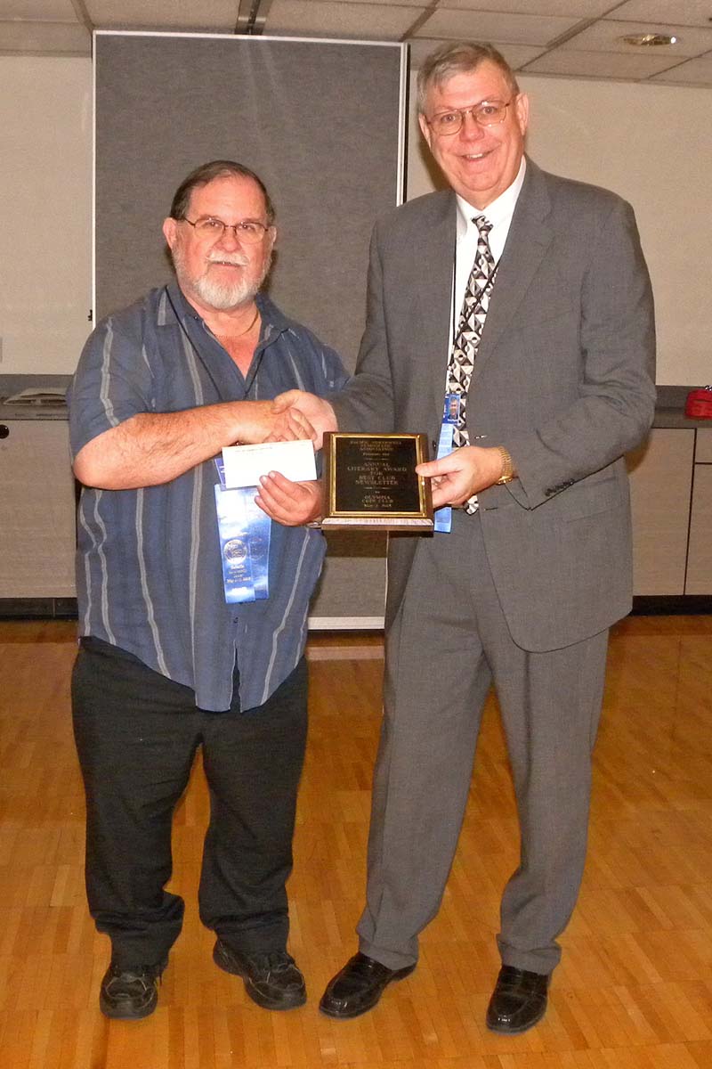 Dennis Reed/Olympia Coin Club - 2015 literary award for club newsletter