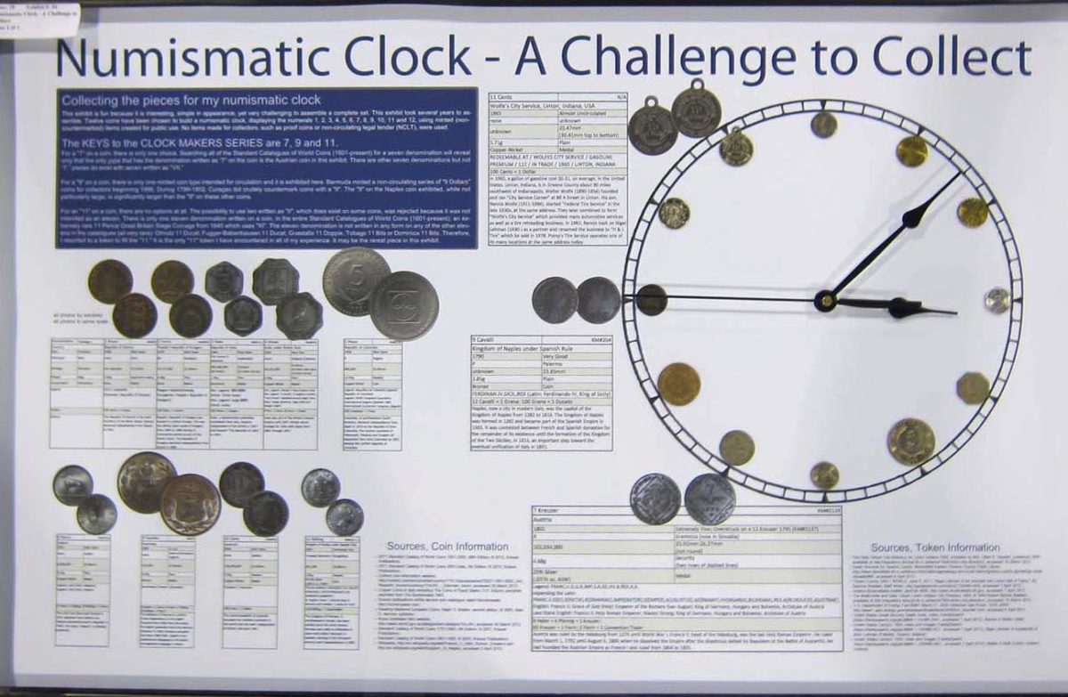 James Reinders numismatic clock exhibit